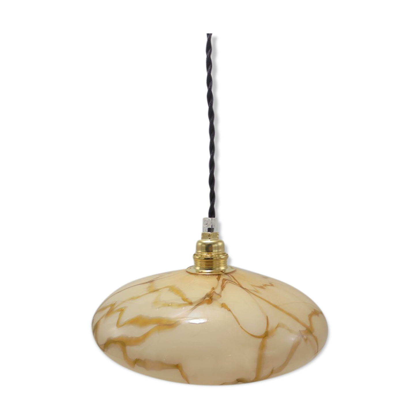 Suspension verre marbré