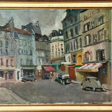 Oil Painting by Victor Isbrand (1897-1989) Urban Landscape - Paris