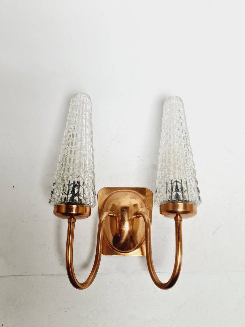 2-armed wall lamp from Elmet Zabrze, Poland, 1970s