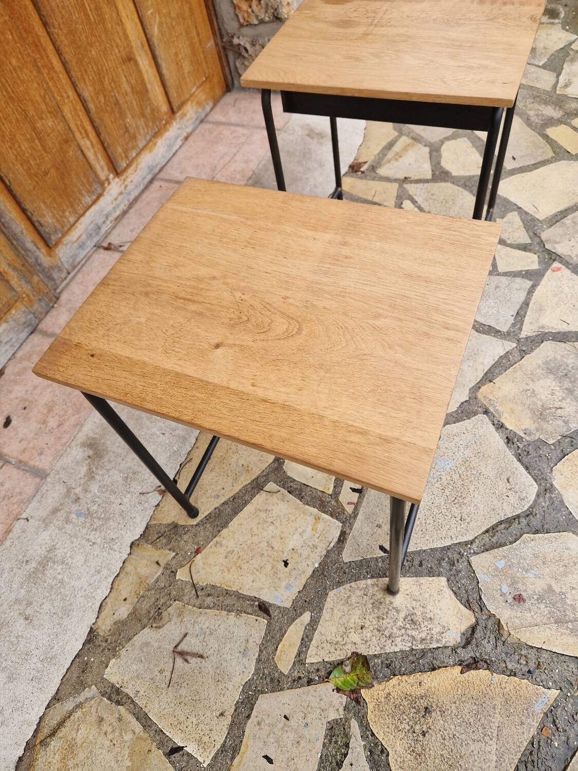 2 vintage bedside tables