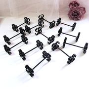 Box of 12 wrought iron cutlery holders