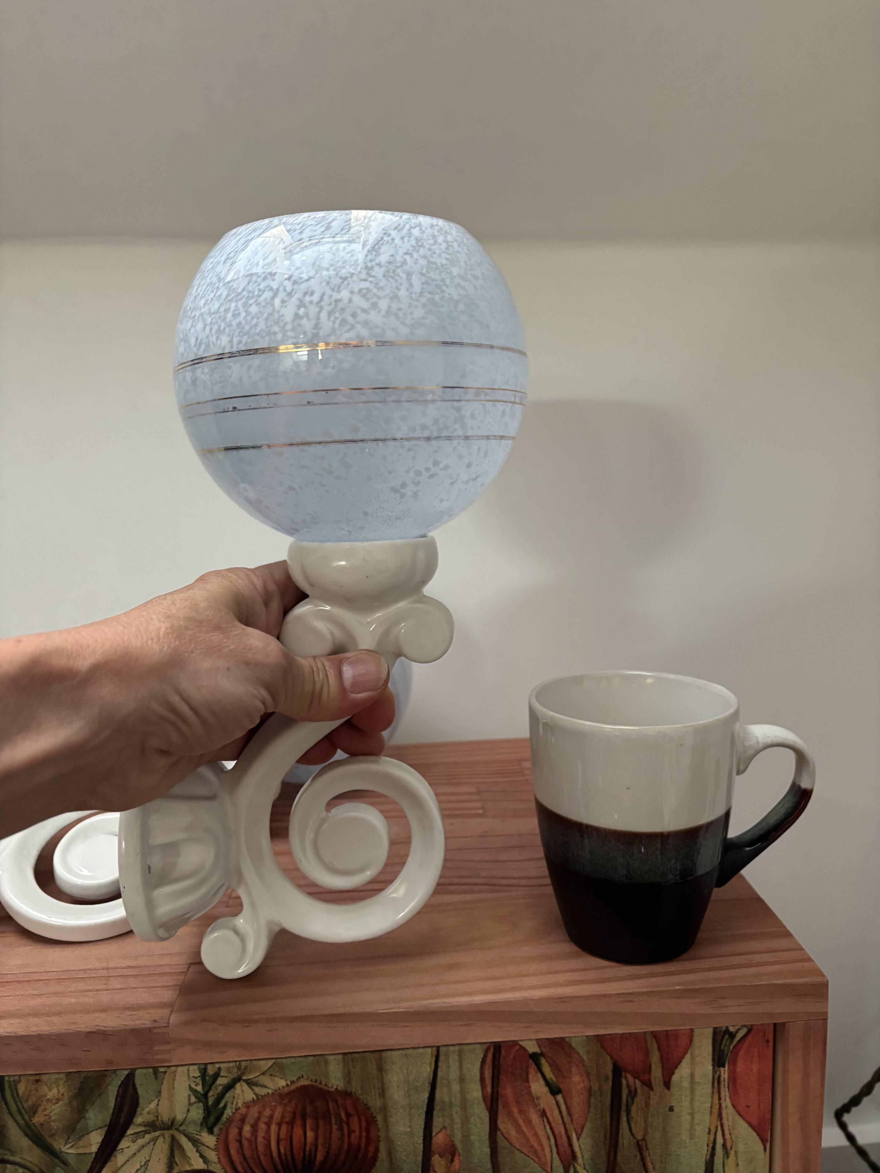 Pair of vintage pastel wall sconces