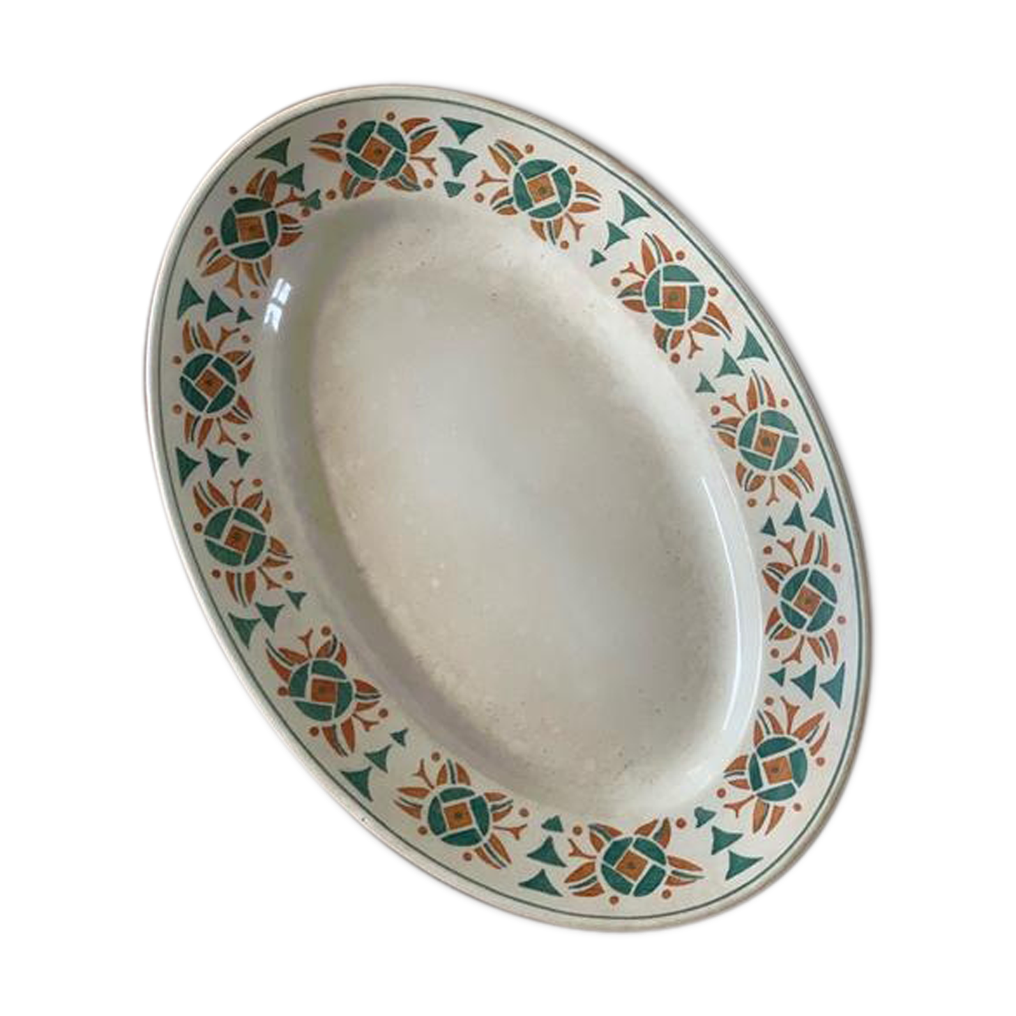 Plat long en faïence K&G Lunéville service Mariette