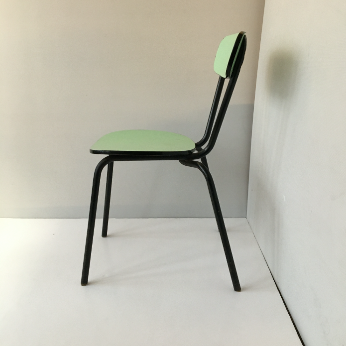 Water-green formica chair