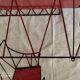 Pair of wire and scoubidou shelves