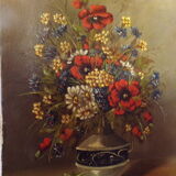 Still life with flowers signed and dated 1873