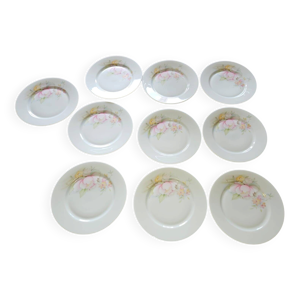 10 assiettes à dessert - porcelaine limoges