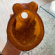 Art Deco cat lamp in glass paste, signed.