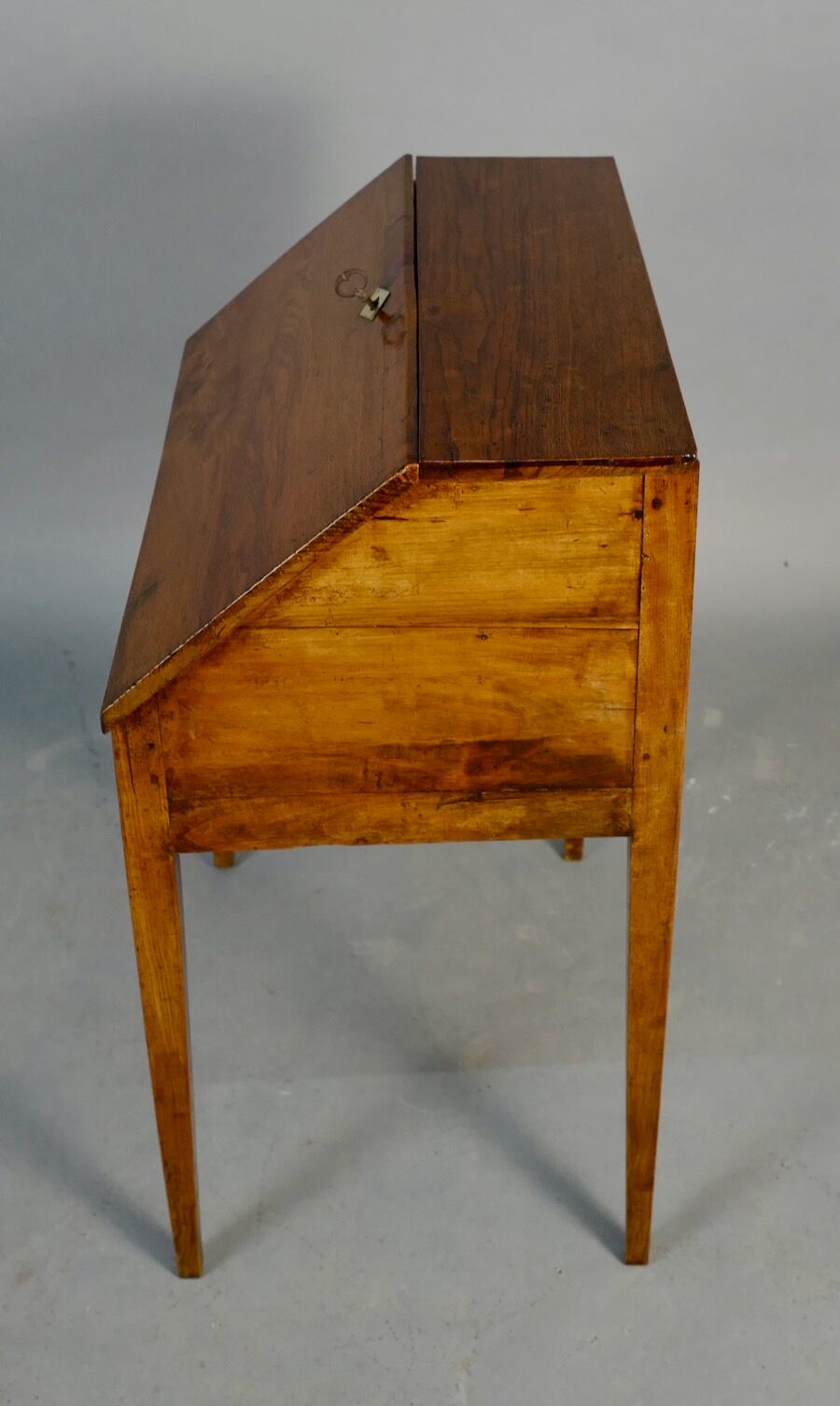 19th century natural wood sloping desk