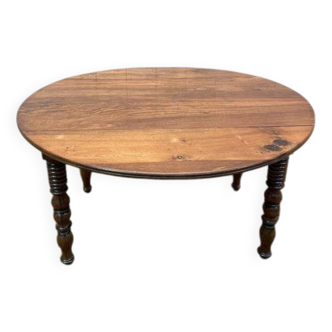 Louis Philippe round walnut dining table
