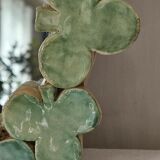 Ceramic mirror with clovers