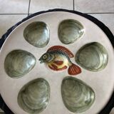 Service à huîtres vallauris 6 assiettes et 1 plat