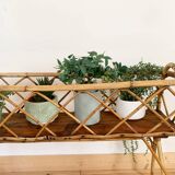 Rattan standing planter