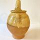 Antique Provençal jug / goat, in yellow glazed terracotta