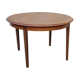 Extendable round dining table, solid wood, vintage, 60s
