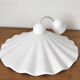 Vintage hanging in white porcelain shaped flower petal