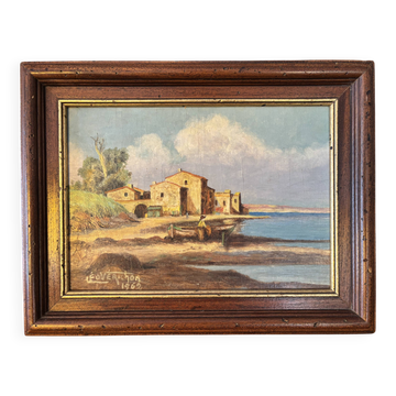 Signed painting, maritime decor