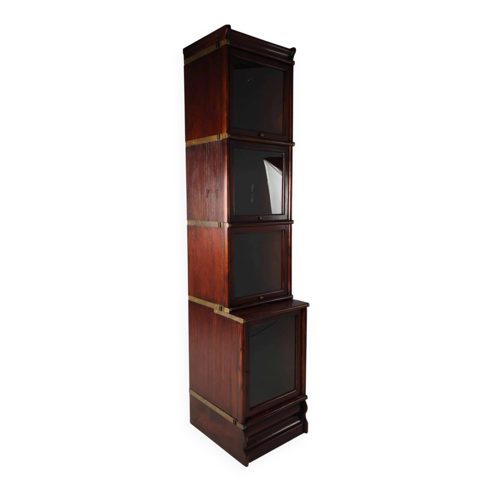 Late 20th century hardwood barrister bookcase