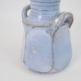 Sky blue glazed ceramic vase