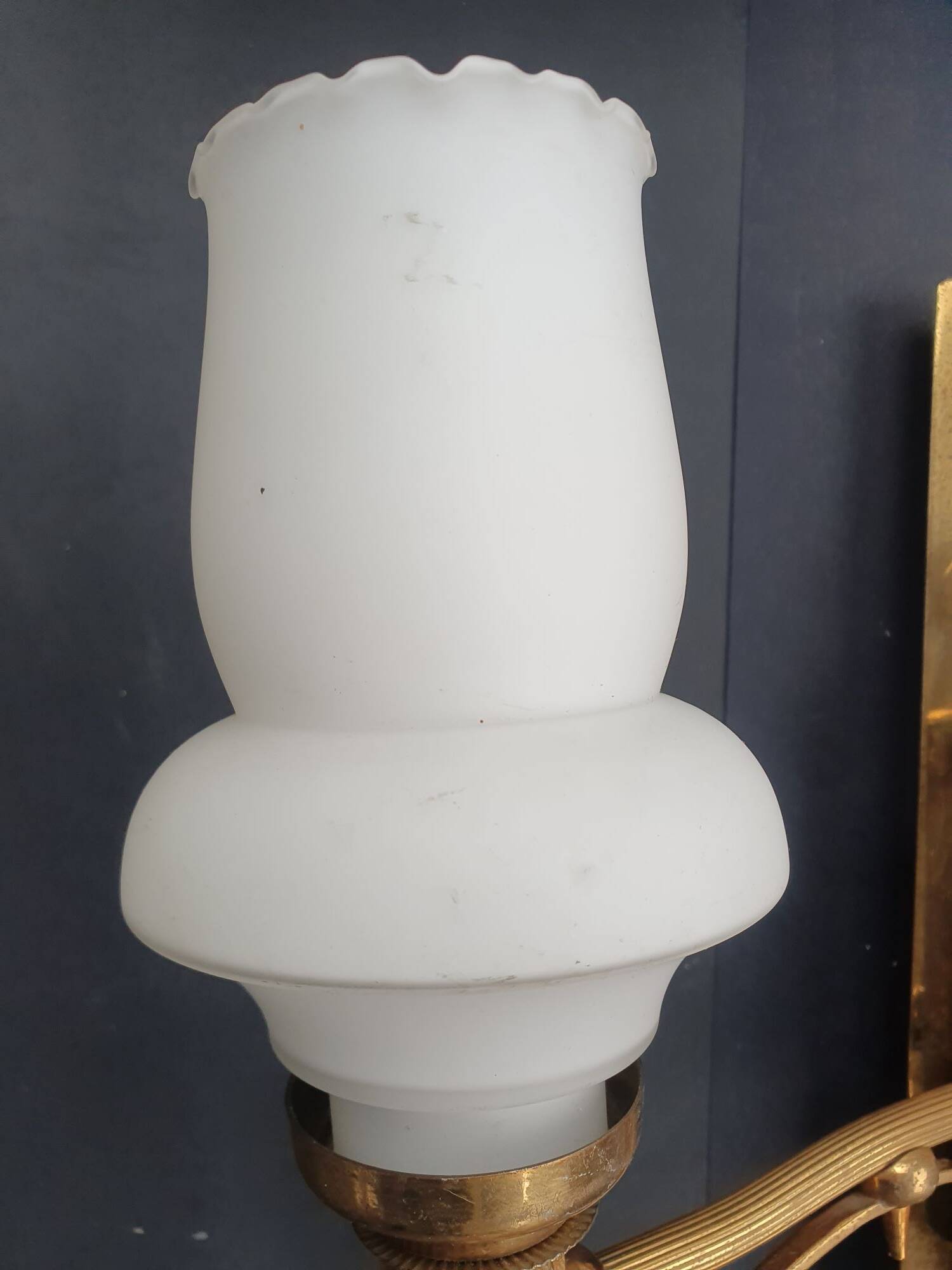 Pair of antique gold wall sconces