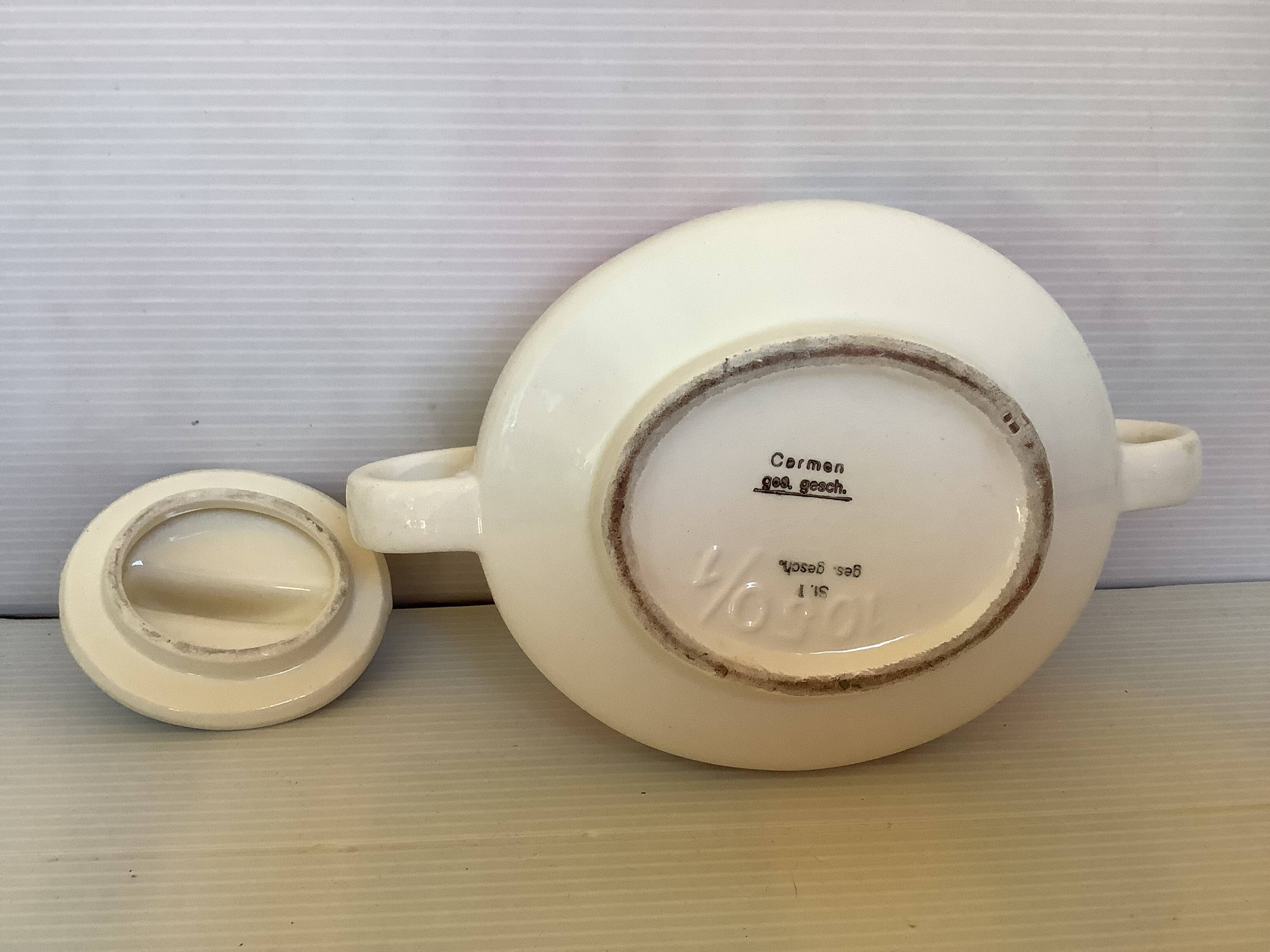 Art Deco flower sugar bowl