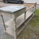 Grand meuble style drapier en bois et zinc