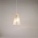 J.T. Kalmar Mid-Century Textured Glass & Brass Pendant Lamp, Austria, 1950s