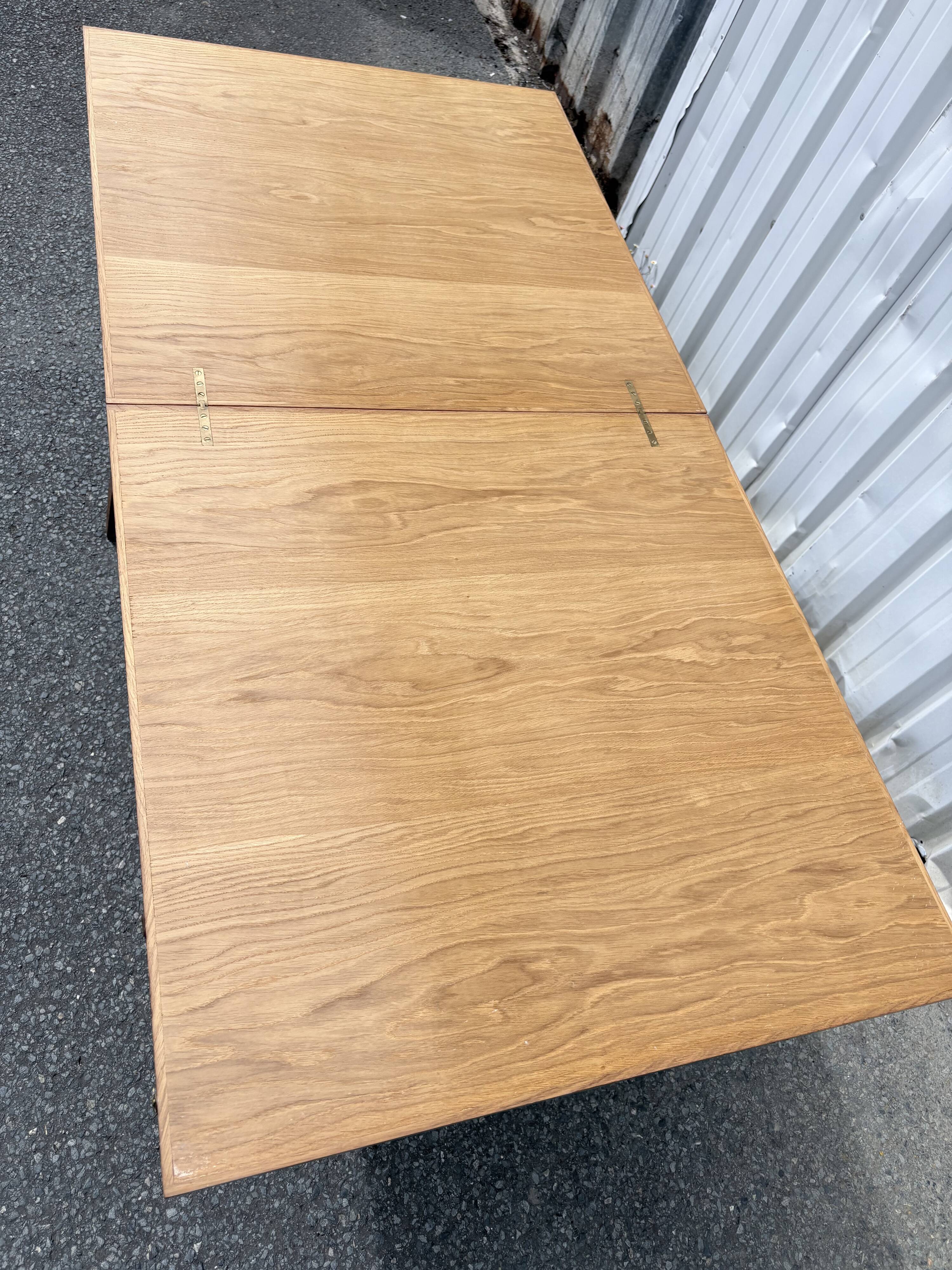 Extendable Scandinavian table from the 1950s – light wood