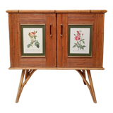 Split bamboo and rattan sideboard 50/60s