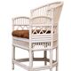 Set vintage Chippendale Brighton Pavilion rattan chair and table 1960s