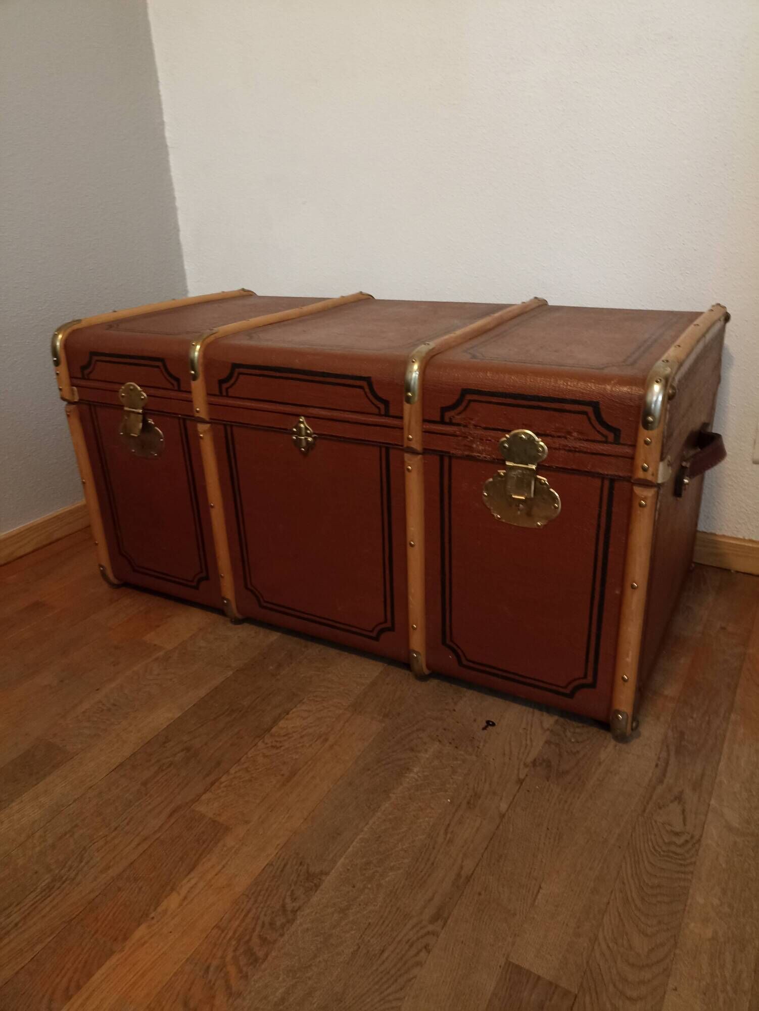 Antique travel trunk