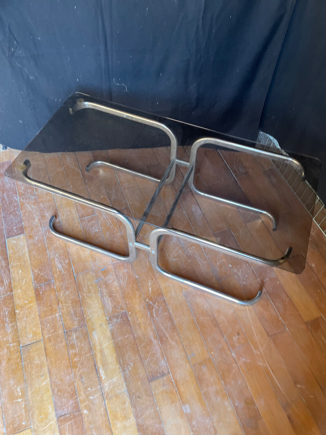 70s plexi coffee table