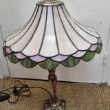Art Deco lamp, bronze & glass paste