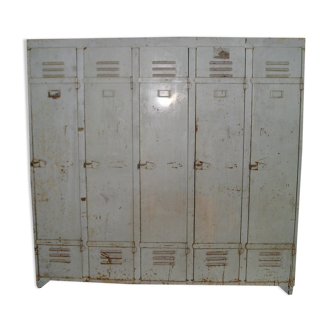 Factory metal locker with 5 compartments