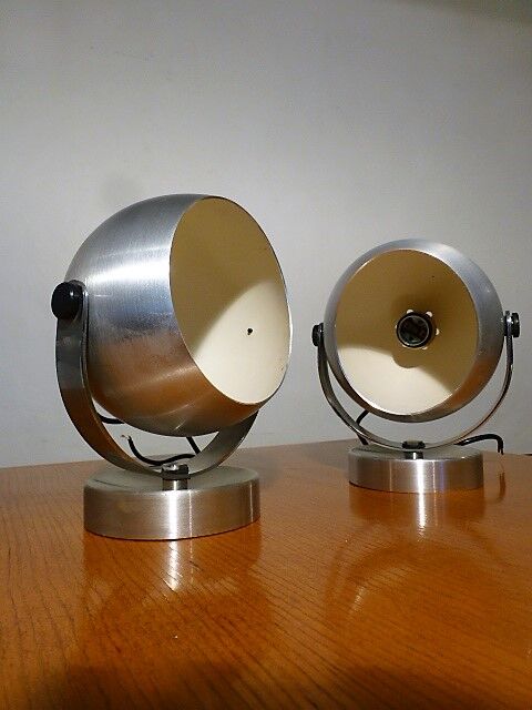 Pair of wall lamps eyes ball 1970.
