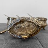 Set of 4 antique silver salt cellars