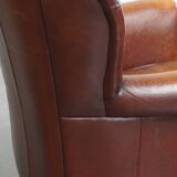 Sheepskin Leather Wingback Chair