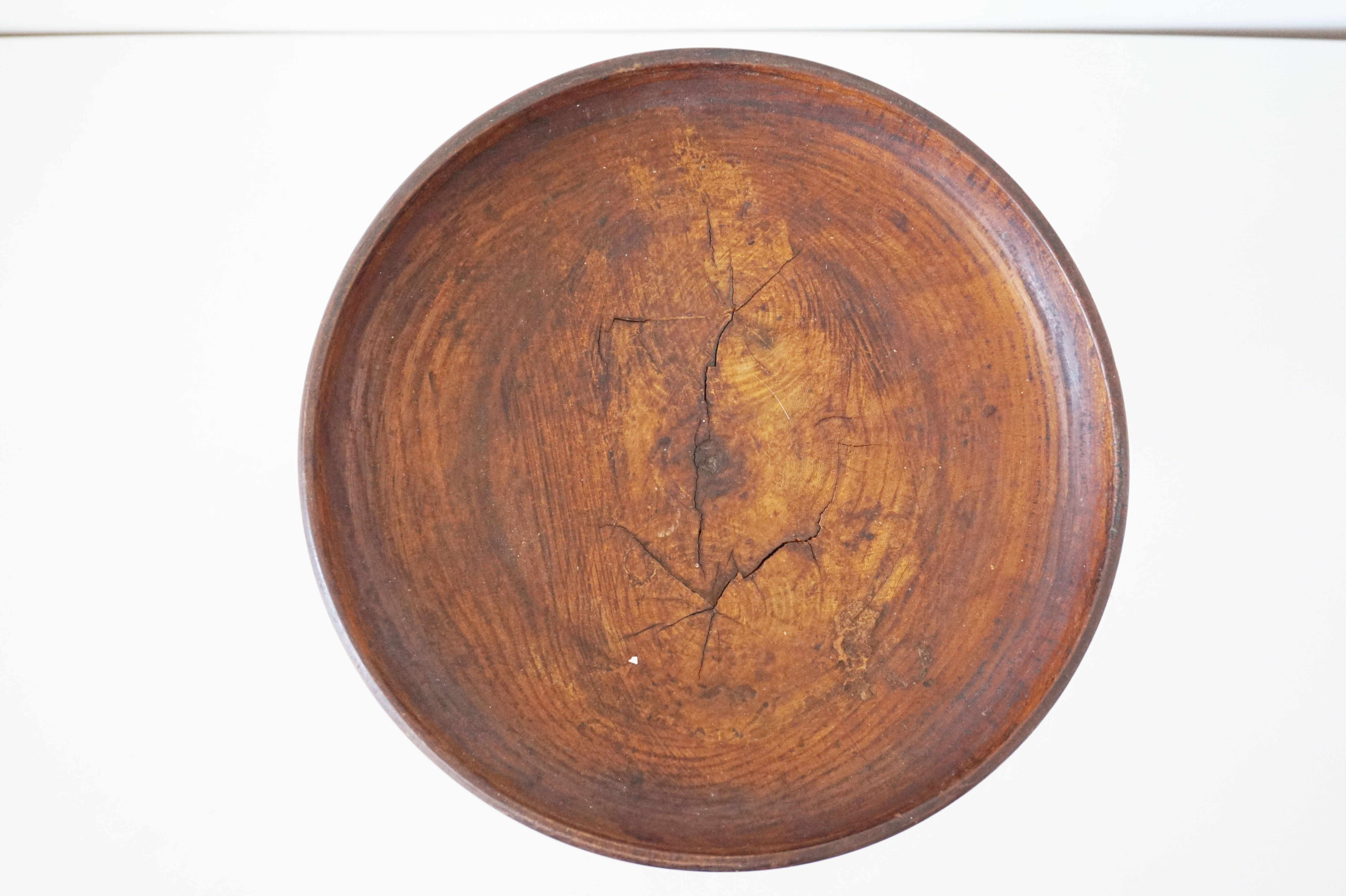 Vintage turned wooden fruit cup