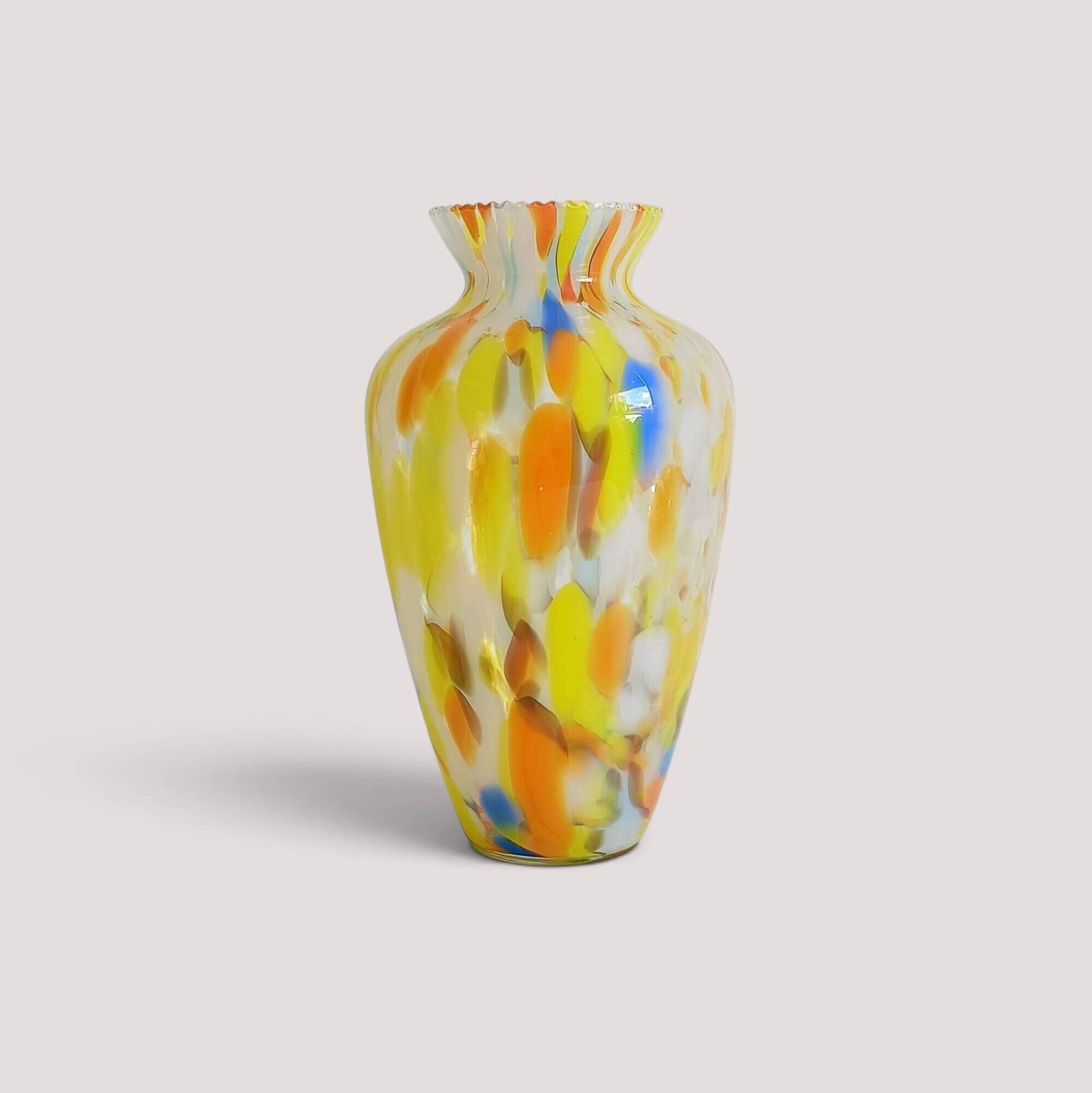 Vintage Murano glass vase, Italy, circa 1960, coloured artistic glass.