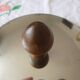 Enameled saucepan with lid 1970s