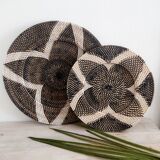 Rattan round tray