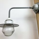 Industrial Factory Wall Light with Enamel Shade, 1960s