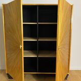 Straw marquetry cabinet