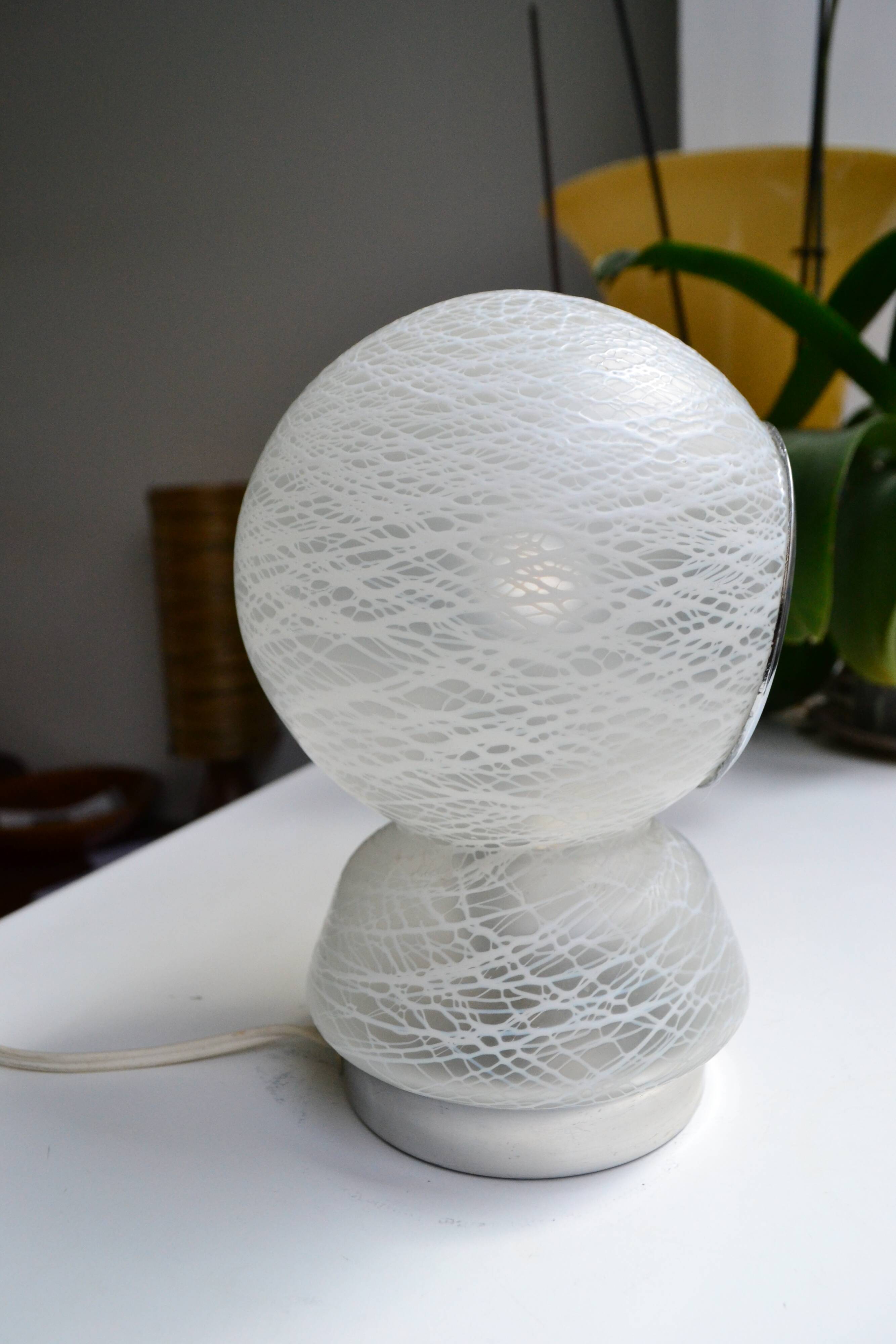 Glass ball lamp Italy 70s