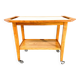 Vintage Wood and Plywood Serving Cart, 1970's
