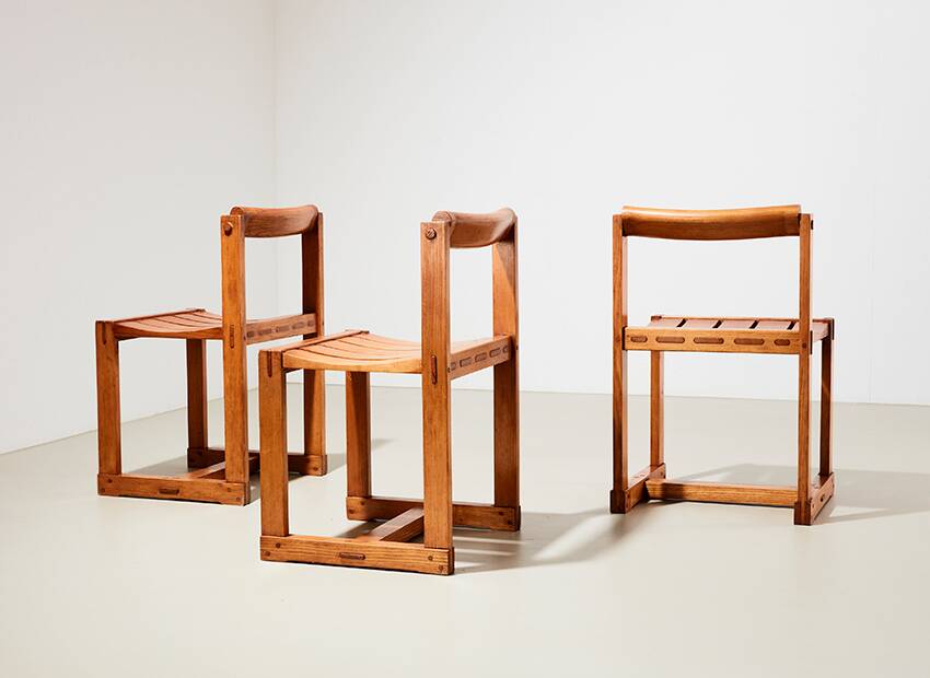 Edvin Helseth (attrib.) Set of 3 Dining Chairs in Pine Norway 1960s