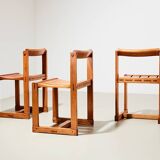 Edvin Helseth (attrib.) Set of 3 Dining Chairs in Pine Norway 1960s