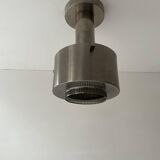 Vintage modernist chandelier, chrome metal, France 1940s