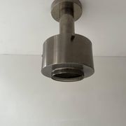 Vintage modernist chandelier, chrome metal, France 1940s