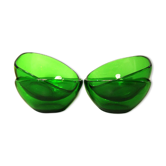 Ensemble de 4 bols à dessert en verre vert Vereco